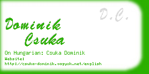 dominik csuka business card